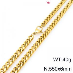 SS Gold-Plating Necklace - KN296451-ZZ