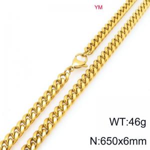 SS Gold-Plating Necklace - KN296453-ZZ