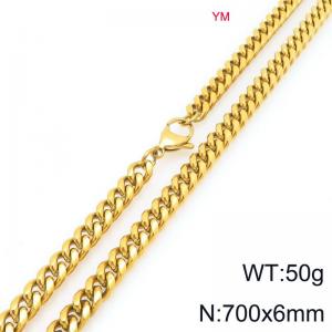 SS Gold-Plating Necklace - KN296454-ZZ