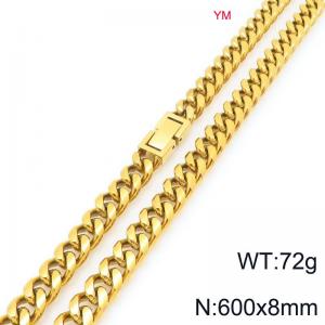SS Gold-Plating Necklace - KN296458-ZZ