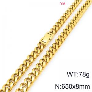 SS Gold-Plating Necklace - KN296459-ZZ