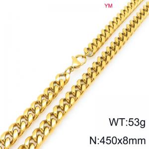SS Gold-Plating Necklace - KN296467-ZZ