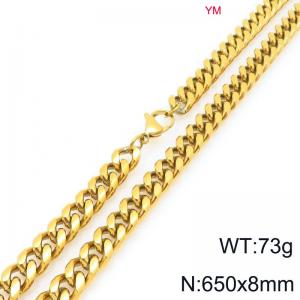 SS Gold-Plating Necklace - KN296471-ZZ