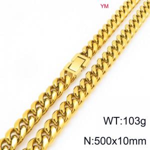 SS Gold-Plating Necklace - KN296474-ZZ