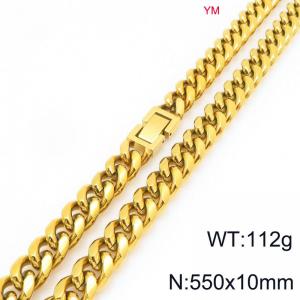 SS Gold-Plating Necklace - KN296475-ZZ