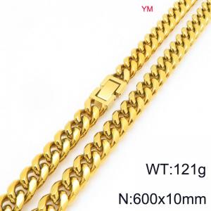 SS Gold-Plating Necklace - KN296476-ZZ