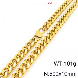 SS Gold-Plating Necklace - KN296480-ZZ