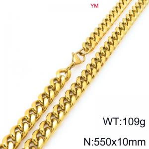 SS Gold-Plating Necklace - KN296487-ZZ
