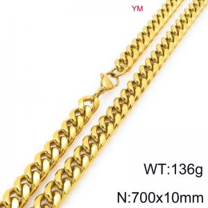 SS Gold-Plating Necklace - KN296490-ZZ
