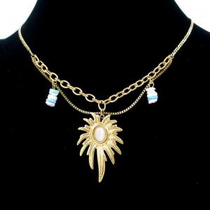 SS Gold-Plating Necklace - KN297061-HM