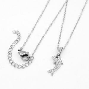 Stainless Steel Stone Necklace - KN297074-KD