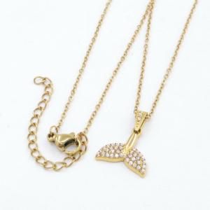 Stainless Steel Stone Necklace - KN297084-KD