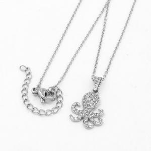 Stainless Steel Stone Necklace - KN297085-KD