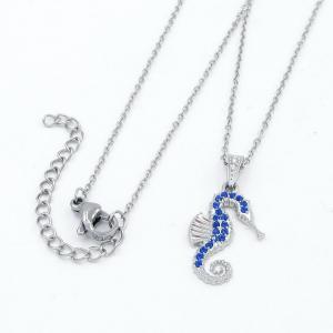 Stainless Steel Stone Necklace - KN297089-KD