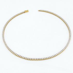 Stainless Steel Stone Necklace - KN297101-KD