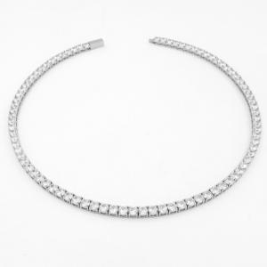 Stainless Steel Stone Necklace - KN297104-KD