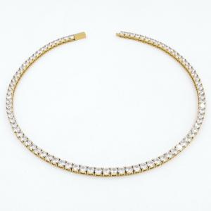 Stainless Steel Stone Necklace - KN297105-KD