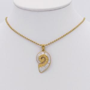 SS Gold-Plating Necklace - KN297174-SP