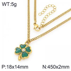 SS Gold-Plating Necklace - KN297625-Z