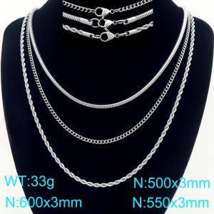 Stainless Steel Necklace - KN297656-Z