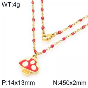 SS Gold-Plating Necklace - KN297671-Z
