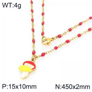 SS Gold-Plating Necklace - KN297672-Z