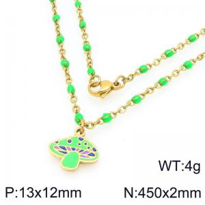 SS Gold-Plating Necklace - KN297677-Z