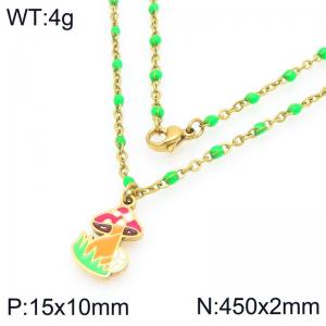 SS Gold-Plating Necklace - KN297678-Z