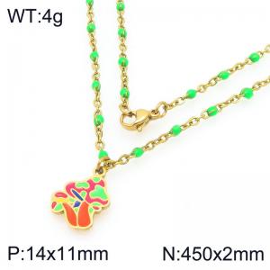 SS Gold-Plating Necklace - KN297679-Z