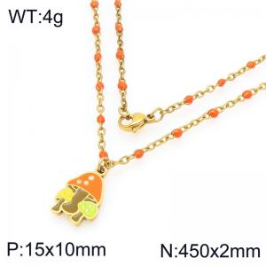 SS Gold-Plating Necklace - KN297684-Z
