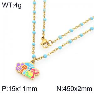 SS Gold-Plating Necklace - KN297686-Z