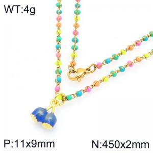 SS Gold-Plating Necklace - KN297706-Z