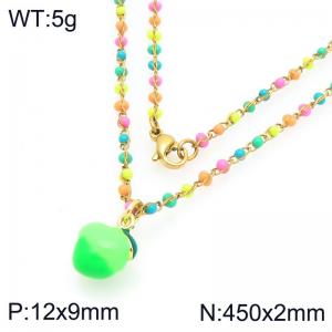 SS Gold-Plating Necklace - KN297710-Z