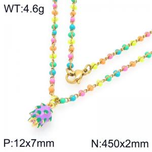 SS Gold-Plating Necklace - KN297714-Z