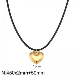 SS Gold-Plating Necklace - KN297816-Z