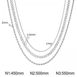 Stainless Steel Necklace - KN297820-Z