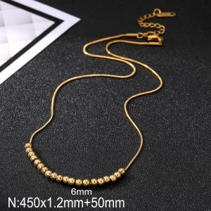SS Gold-Plating Necklace - KN297823-Z
