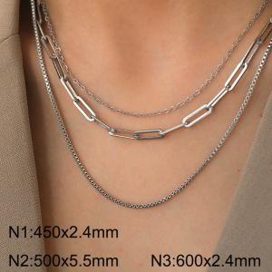 Stainless Steel Necklace - KN297897-Z
