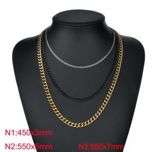 SS Gold-Plating Necklace - KN297933-Z