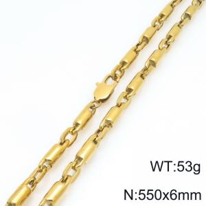 SS Gold-Plating Necklace - KN297937-Z