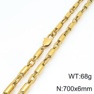 SS Gold-Plating Necklace - KN297940-Z