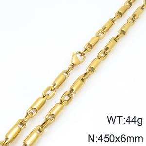 SS Gold-Plating Necklace - KN297949-Z