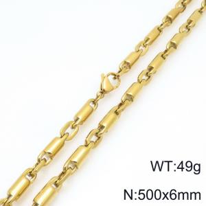SS Gold-Plating Necklace - KN297950-Z