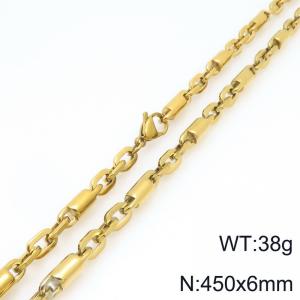SS Gold-Plating Necklace - KN297977-Z