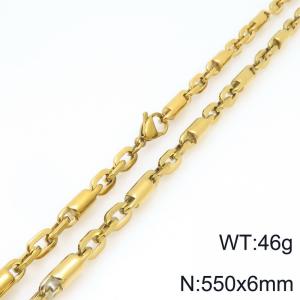 SS Gold-Plating Necklace - KN297979-Z