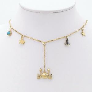 SS Gold-Plating Necklace - KN298267-SP