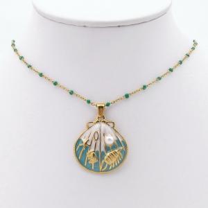 SS Gold-Plating Necklace - KN298268-SP