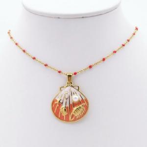 SS Gold-Plating Necklace - KN298269-SP