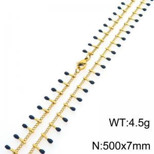 SS Gold-Plating Necklace - KN298361-Z