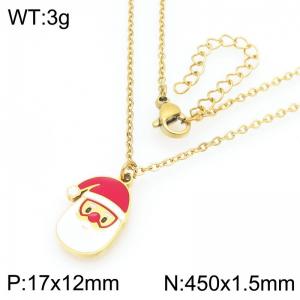 SS Gold-Plating Necklace - KN298485-Z